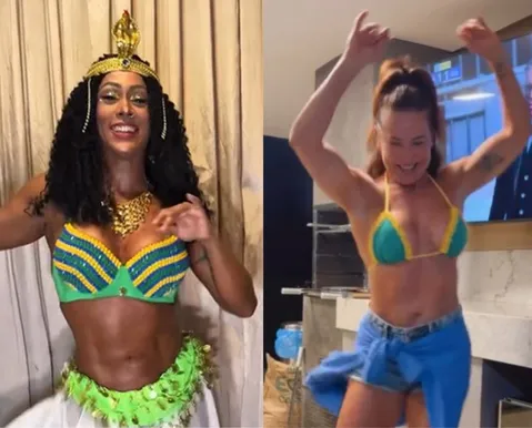 Ex-dançarinas do É O Tchan resgatam clássico para Brasil x Egito - Imagem
