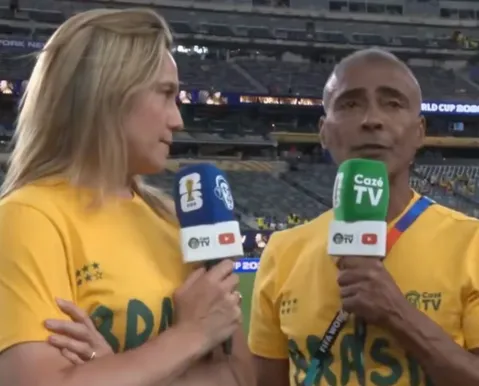 Fernanda Gentil decide falar sobre polêmica com Romário ao vivo na CazéTV