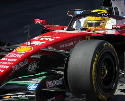 Hamilton quebra jejum e conquista vitória histórica pela Ferrari em Barcelona