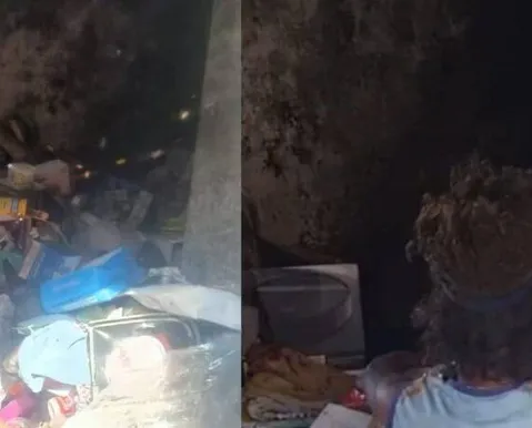 Mulher é resgatada em casa tomada por lixo  na Bahia - Imagem
