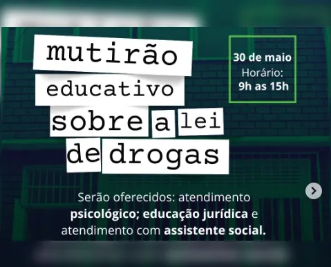 Mutirão oferece orientação jurídica, apoio social e atividade cultural