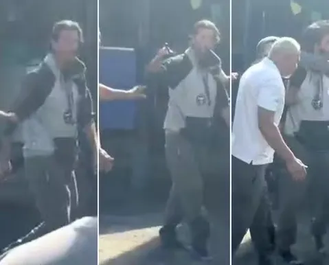 PM agride caminhoneiro com soco durante manifestação