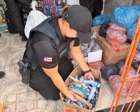 São João: Mais de 70 mil fogos de artifício são apreendidos na Bahia