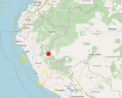 Terremoto é registrado perto da fronteira entre Peru e Brasil - Imagem