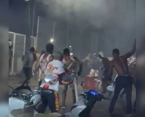 VÍDEO: Homem é preso com explosivo em briga entre Bamor e TUI