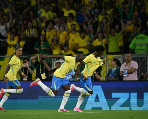 Vini Jr. brilha e Seleção Brasileira atropela o Panamá antes da Copa - Imagem