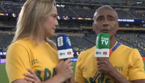 Fernanda Gentil decide falar sobre polêmica com Romário ao vivo na CazéTV