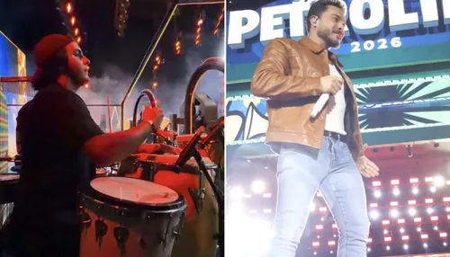 Filho de Ivete, Marcelo Sangalo rouba cena com Wesley Safadão e dá show na percussão