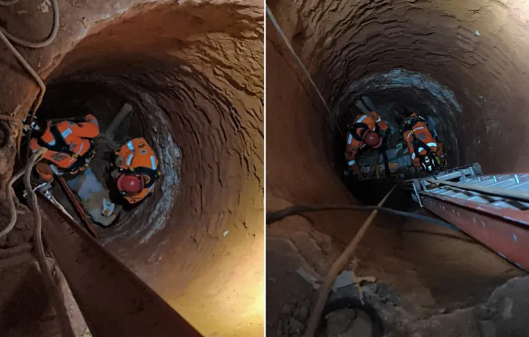 Mulher cai em buraco de 8 metros durante ida ao banheiro