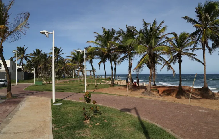 Ventania atinge praia de Salvador com rajadas de até 43,2 km/h