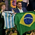 Enquanto Argentina empobrece, Milei comemora resultado de Flávio no Brasil imagem