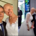 Mulher com 73 diagnósticos de câncer de pele se casa imagem