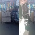 VÍDEO: Caminhão perde o controle, tomba e bloqueia ladeira no Arraial do Retiro imagem