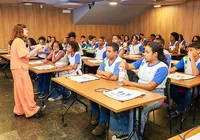 Estudantes de Lauro de Freitas visitam o Tribunal de Contas da Bahia