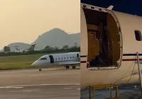 Susto! Jatinho perde porta durante voo e faz pouso de emergência