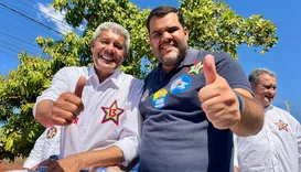 Prefeito do União Brasil recepciona Jerônimo com 13 no peito