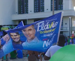 7 de Setembro: bandeiras de Neto com Flávio surgem em ato em Salvador