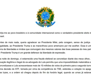 Aliados de Flávio Bolsonaro culpam IA por versões diferentes da carta golpista