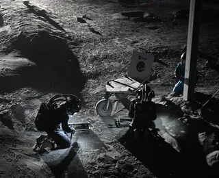 Cientistas testam novos trajes em arena que simula a Lua; veja fotos