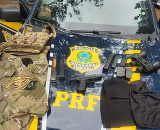 Líder do CV é preso com arma e explosivos após troca de tiros com PRF
