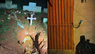 Após sonhos com a mãe, homem viola túmulo, leva ossada e é preso