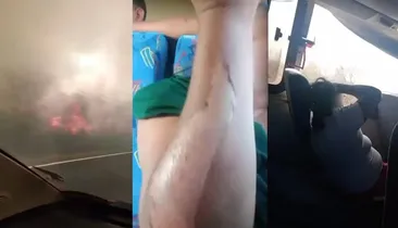 Ônibus atravessa rodovia em meio a incêndio e deixa 19 pessoas feridas na BA