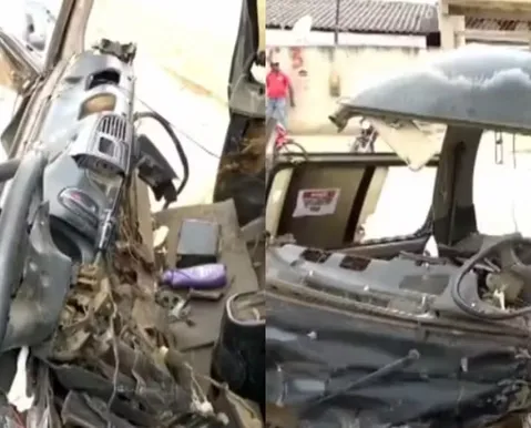 Acidente com van e carro deixa 29 feridos na Bahia; motorista quebrou as duas pernas