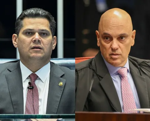 Antes de ofensiva contra Mendonça, Moraes se reuniu com Alcolumbre - Imagem