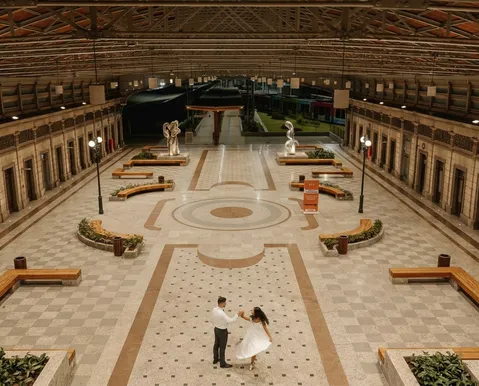 Casal faz ensaio pré-casamento em estação histórica do VLT de Salvador