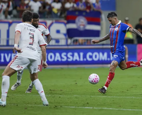 Jogadores do Bahia se calam após goleada do Flamengo e evitam imprensa