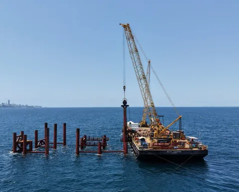Obras da Ponte Salvador-Itaparica avançam com instalação de 21ª estaca - Imagem