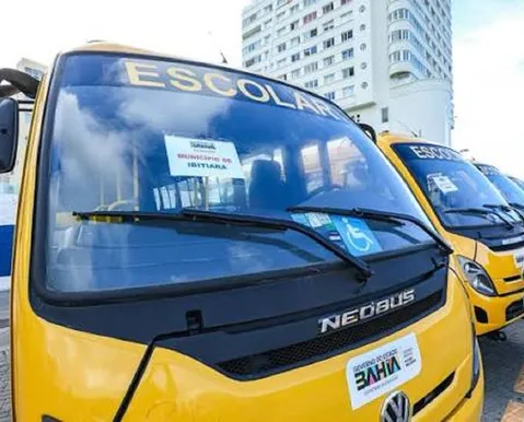 Ônibus escolar era usado para transportar botijões de gás na Bahia
