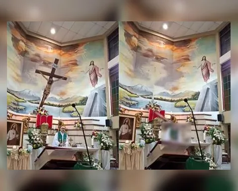 Padre morre atingido por cruz durante missa ao vivo no Equador
