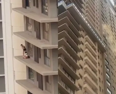 Pânico: moradores saem pela janela do 20º andar durante incêndio