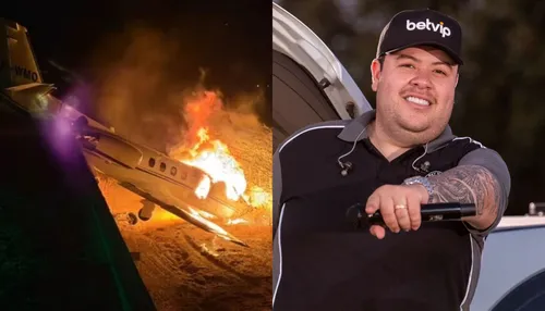 Vídeo mostra momento exato em que avião de Rey Vaqueiro pega fogo
