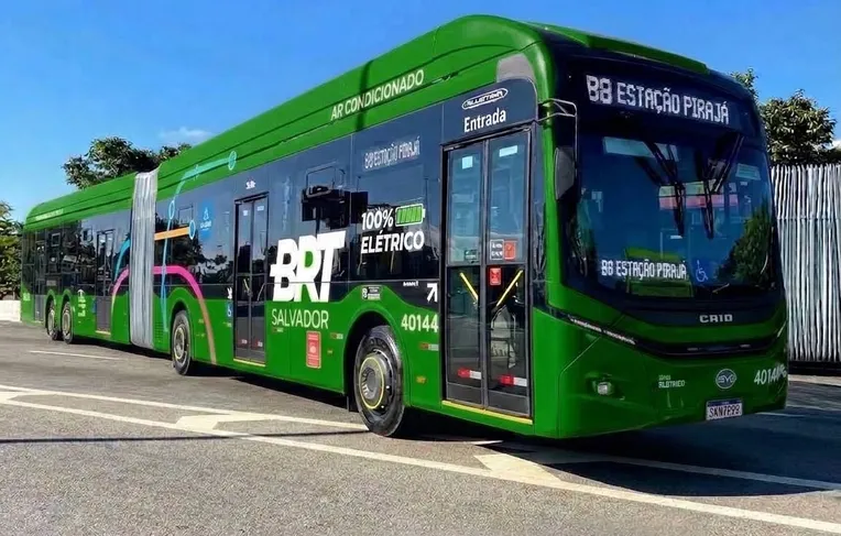 BRT Salvador terá dez novos ônibus elétricos para ampliar conexões; veja bairros