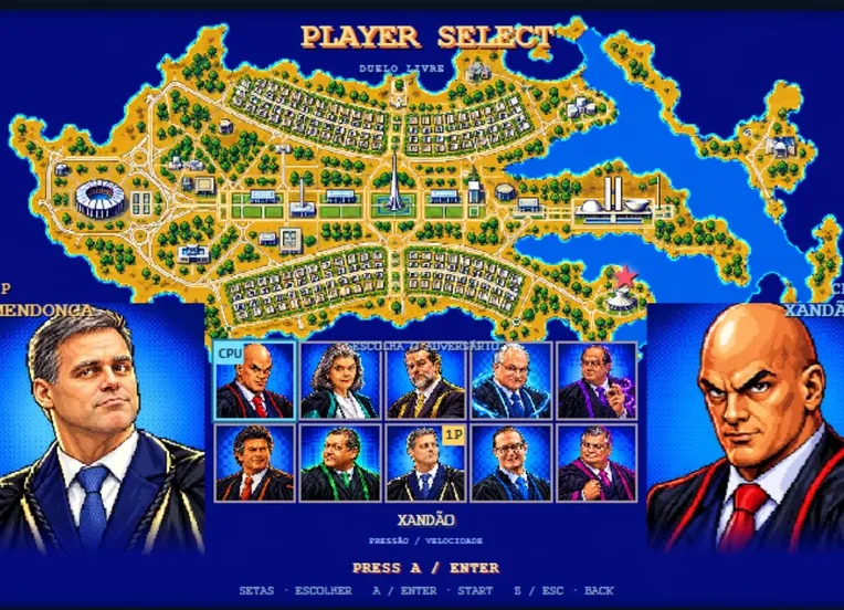 STF vira jogo de luta com “Xandão” e ministros em combates virtuais