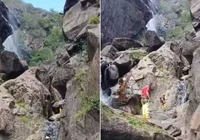 Homem morre após cair de cachoeira ao tentar fazer foto na Bahia imagem