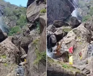 Homem morre após cair de cachoeira ao tentar fazer foto na Bahia