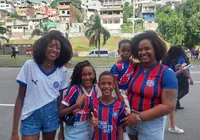 Torcedores do Bahia projetam goleada tricolor no clássico Ba-Vi imagem