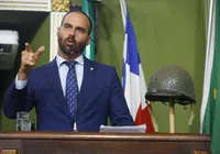“Vamos ver quem vai rir por último”, diz Eduardo Bolsonaro para Moraes imagem