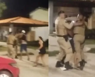 Vídeo: PM é agredido ao realizar abordagem em festa do tipo paredão