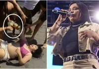 Cantora leva garrafada na testa durante briga por homem