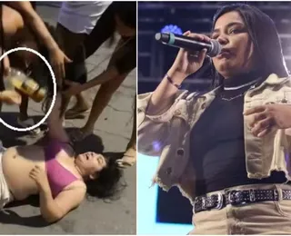 Cantora leva garrafada na testa durante briga por homem