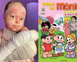 Baiana que enfrentou doença rara vira personagem da Turma da Mônica