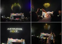 Vídeo: Elba Ramalho é homenageada em Campina Grande com balé de drones imagem