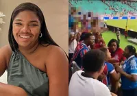 Era ela? Raquel Brito se pronuncia sobre confusão no jogo do Bahia