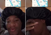 Influencer baiano se desespera ao sobrevoar céu de Israel