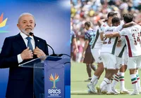 No Brics, Lula revela torcida pelo Fluminense no Mundial; assista imagem