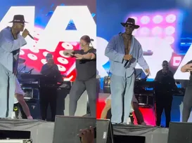 VÍDEO: intérprete de libras 'quebra tudo' em coreografia com Léo Santana - Imagem